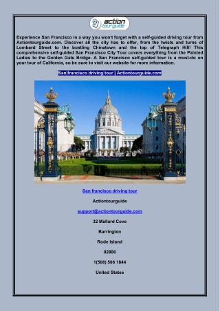 San francisco driving tour
