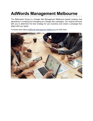 AdWords Management Melbourne