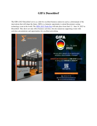 GIFA 2023 Dusseldorf