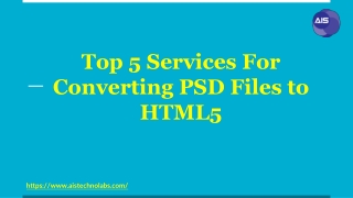 Top 5 Services For Converting PSD Files to HTML5