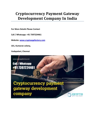 Cryptocurrency Payment Gateway Development Company 1