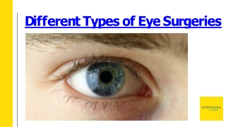 Different Types of Eye Surgery