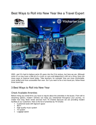 Best Ways to Roll into New Year like a Travel Expert