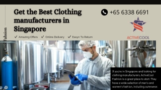 Clothing Manufacturers Singapore