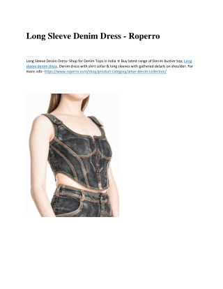 Long Sleeve Denim Dress