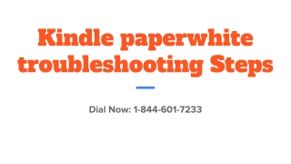 Kindle paperwhite troubleshooting Steps