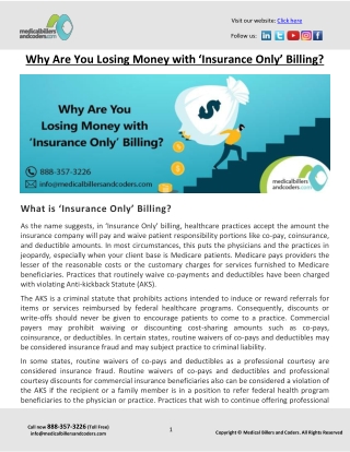 Why Are You Losing Money with ‘Insurance Only’ Billing?