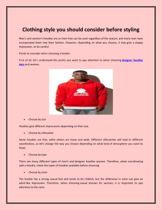 Clothing style you should consider before styling