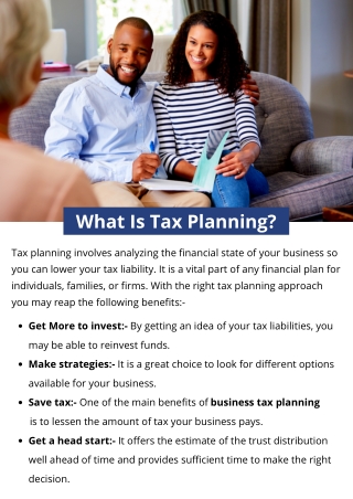 What Is Tax Planning?