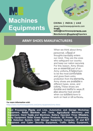 Army Shoes Manufacturers