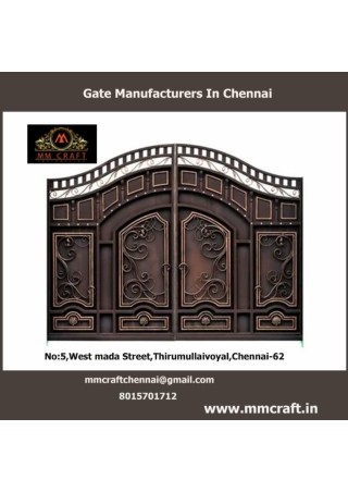 Gate Manufacturers In Chennai