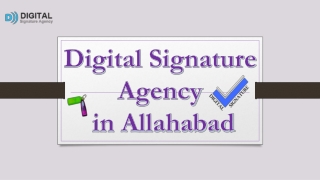 digital signature agency in allahabad