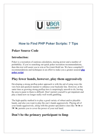 How to Find PHP Poker Scripts: 7 Tips