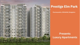Prestige Elm Park Whitefield Bangalore - E-Brochure