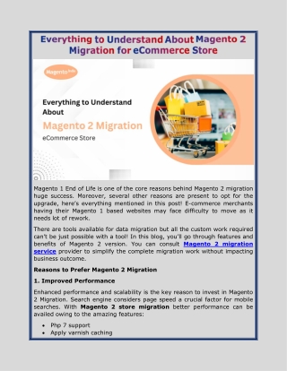 Everything to Understand About Magento 2 Migration for eCommerce Store