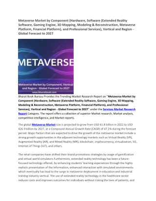 Metaverse Market - Global Forecast to 2027