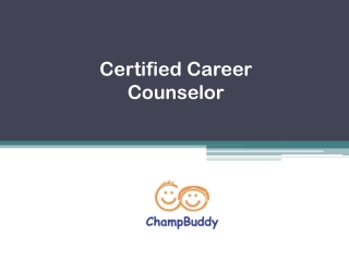 Certified Career Counselor - ChampBuddy