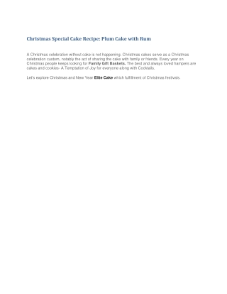 Christmas Special Cake Recipe