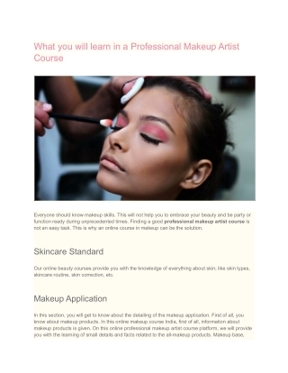 What you will learn in a Professional Makeup Artist Course (2)