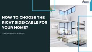 How to choose the right sidecable for your home