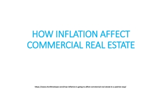 HOW INFLATION AFFECT COMMERCIAL REAL ESTATE