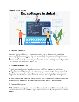 Erp software in dubai