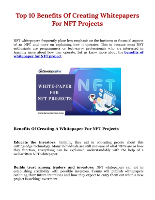 Benefits-Of-Creating-Whitepapers-For-NFT-Projects