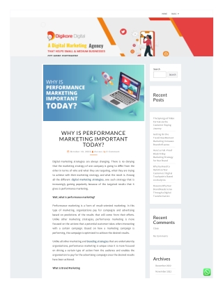 Why Is Performance Marketing Important Today