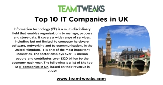 Top 10 IT Companies in UK