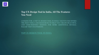 Top UX Design Tool in India, All The Features You Need