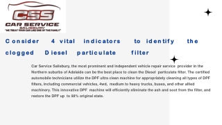 Consider 4 vital indicators to identify the clogged Diesel particulate filter