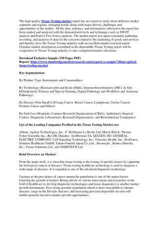 Tissue Testing Market
