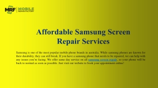 Affordable Samsung Screen Repair Services | Mobilerepairfactory.com.au