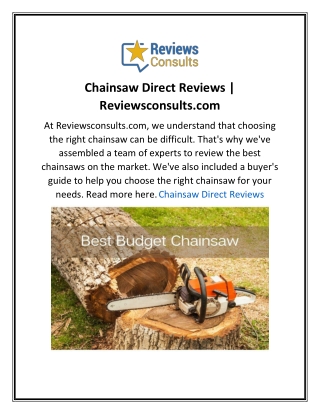 Chainsaw Direct Reviews  Reviewsconsults.com