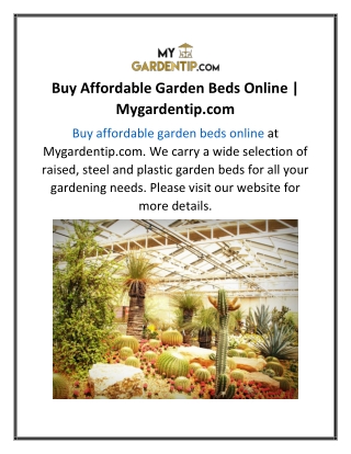 Buy Affordable Garden Beds Online  Mygardentip.com