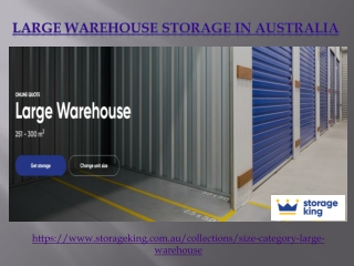 Large Warehouse Storage in Australia PPT