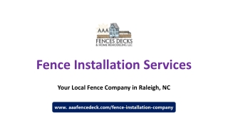 Welcome To Our Fence Installation And Maintenance Pages