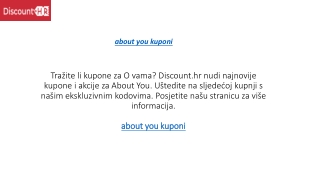 about you kuponi | Discount.hr