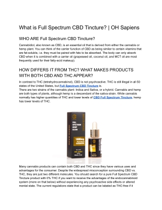 What is Full Spectrum CBD Tincture_ _ OH Sapiens