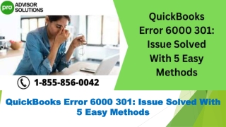 A proper way to fix QuickBooks Error 6000 301