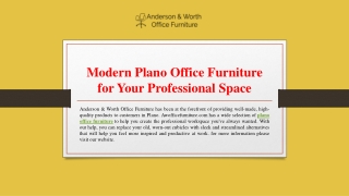 Modern Plano Office Furniture for Your Professional Space | Awofficefurniture.co