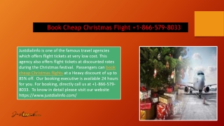 Book Cheap Christmas Flight Deals  1-866-579-8033