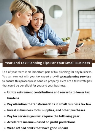 Year-End Tax Planning Tips For Your Small Business