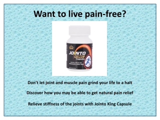 Jointo King Capsule is used for all kinds of joint pains & Rheumatoid arthritis,