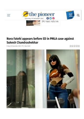 Nora Fatehi appears before ED in PMLA case against Sukesh Chandrashekhar