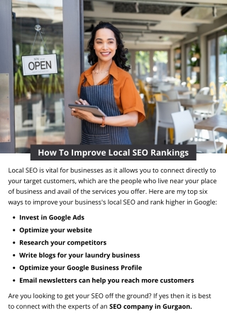 How To Improve Local SEO Rankings