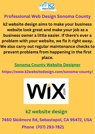 Professional Web Design Sonoma County