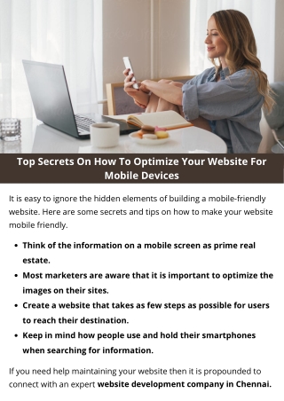 Top Secrets On How To Optimize Your Website For Mobile Devices