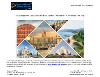 Book Weekend Trips Online to These 7 Safest Destinations in India for a Solo Trip