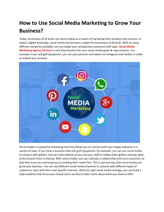 How to Use Social Media Marketing to Grow Your Business